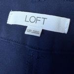Loft Ann Taylor  Peyton Navy Blue High Rise Trouser Pants Wide Leg Size 12 Petite Photo 9