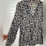 Tinsels Maison Française Women's Floral Print Long Sleeve Button Photo 3