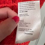 Free People Sunset Dark Orange Chunky Knit Oversized V Neck Sweater XS NWOT Photo 6