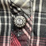 Harley Davidson Women’s  Checkered Plaid Button up Sz S Missing a button Photo 9