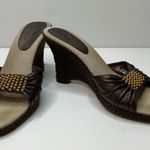 Cole Haan Slip On Beaded Wedge Sandals Size 8 Photo 1