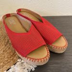 Franco Sarto Red Espadrilleā Wedge Sandals Size 6 Perforated Upper Photo 4