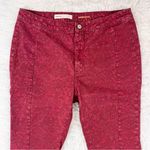 Anthropologie // PILCRO Red Flocked High-Rise Skinny Denim Legging 32 Photo 4
