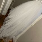 Justin Alexander Wedding Strapless Tulle Pearl Princess Wedding Gown Dress‎ 8945 White Size 8 Photo 5