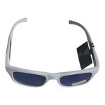 True Religion  White Sunglasses with Blue Mirrored Lenses New Photo 3