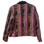 Coldwater Creek NEW  Jacket Womens Large 100% Silk Embroidered Sequin Indie Boho Photo 1