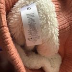 Lululemon  Knit Beanie Hat Coral Pink Cozy Sherpa Lined Warm Winter Snow Outdoors Photo 2