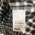 Paige Women's  Black & White Buffalo Check Flannel Button Down Top Size Small Photo 3
