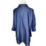 Cavalini  3X Dark Wash Chambray Denim Tunic Shirt Dress Oversized Casual Core‎ Photo 1