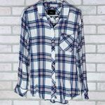 Rails Hunter Pink and Blue Plaid Button Down Long Sleeve Shirt Size XS Photo 0