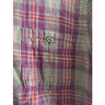 7 For All Mankind  Womens Small Purple Plaid Gauzy Button Down Laggenlook Photo 2