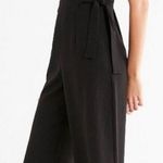 Urban Outfitters UO Side-Tie Culotte Black Wide Leg Jumpsuit 607 Photo 0