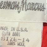 Neiman Marcus Vintage  Red 100% Wool Wrap A-Line Skirt Women’s Size 14 Large XL Photo 3