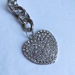 Silver Chain Y Crystal Heart Pendant Necklace Photo 2