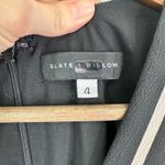 Slate + Willow  Floral Combo Dress‎ Faux Wrap Black Size 4 Photo 2