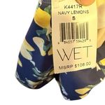 WET Navy Lemons Long Sleeve Bathing Suit Top nwt Yellow Photo 5
