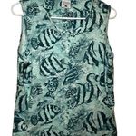 Columbia  green fish v neck tank top Photo 0