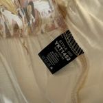 POL  Boho Floral Patchwork Button Front Cream Multicolor Peasant Top Size Small Photo 4