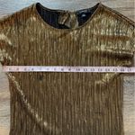 Elementz  Petite Metallic Gold Blouse PM Photo 4