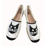 Karl Lagerfeld women’s white kitten theme espadrille shoes 10m SKU 6386 Photo 6
