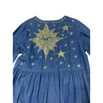 Vtg Sun Belt Denim Celestial Maxi Dress Hand Photo 4