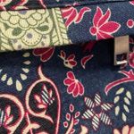 Boho Quilt Fabric Purse Lightweight, Crossbody Zipper Closures Navy Red Green Blue Photo 3