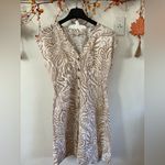 Loft  Paisley Button Down Linen Blend Dress Photo 5