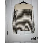 MUJI Cream Navy Boat Neck Striped Shirt Size M 100% Cotton Blue Size M Photo 1