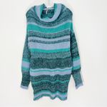 Free People Candy Stripe Tunic Knit Sweater in Waterfalls Combo Size Small Photo 4