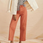 Madewell  Slim Emmett Wide-Leg Crop Pants in Sweet Dahlia Size 25‎ Photo 0