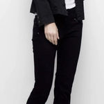 Zadig & Voltaire  Virginia Grunge Military Jacket SIZE 38 US 6 Black Photo 0