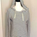 J.Crew || White/black striped hoodie with pockets Photo 0