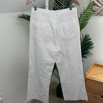 J Brand Joan High Waist Crop Wide Leg Trouser in White Size 30 Photo 3