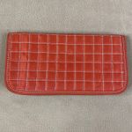 Lug Passport Wallet Organizer Orange Quilted Zippered Travel Clutch Orange EUC Photo 1