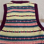 Urban Outfitters Women's Fair Isle Sweater Vest Multicolor Size S Gold accents Photo 4