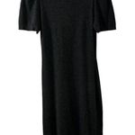 EXPRESS Design Studio Short Puffy Sleeve Turtle Neck Gray Sweater Dress, Small Photo 6