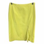 Vintage Worth Pencil Skirt XS Yellow Wool Blend Slit Office Business Feminine Photo 1