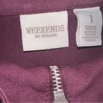 Chico's Weekends by 1 Medium Full Zip Vest Jacket Burgundy Sleeveless Photo 11