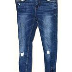 ZARA  Trafaluc Denim Distressed Jeans Women’s Size 25 raw hem zippered ankles Photo 0
