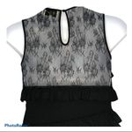 1st Sight Little Black Dress Lace Bodice Tiered Ruffle Skirt Size L Size L Photo 9