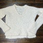 Line The Label White Baby Alpaca & Wool Blend V Neck Cropped Sweater Size XS Photo 0