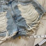 Furst of a Kind Levis White Tab Vintage Distressed Denim Cutoff Shorts (Size 26) Photo 4