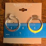 Mixit  Silver Hypoallergenic Hoop Earrings NWT Photo 2