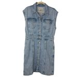 Madewell  Denim Cap Sleeve Shirtdress Aquino Wash Button Front Size 10 Photo 2
