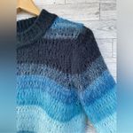 Ba&sh Blue Stripe Boo Open Loose Knit
Mohair Wool Blend Pullover size 6 Photo 5