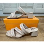 Miz Mooz NYC Oceana Heels Sandals Cream Leather Size 9/9.5 US 40 EU NIB Wedding Photo 2