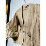 Ralph Lauren POLO  Brown Linen Knit Button Front Cardigan Sweater Size Large Photo 5