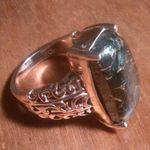 Matrix Silver Shungite 14K Rose Gold Over Copper Ring (Size 8) Photo 5