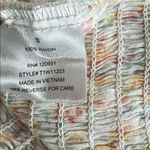 Hippie Rose Shirred Smock Tank Top Floral Cropped Length Ivory Multi Size S NWT Photo 8