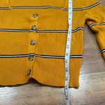 Forever 21  Mustard Striped long sleeve Crop Top Photo 6